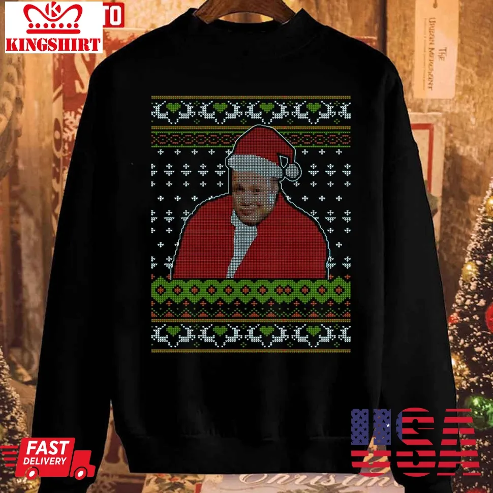 Kevin James Shrugging Christmas Meme Unisex Sweatshirt Size up S to 4XL