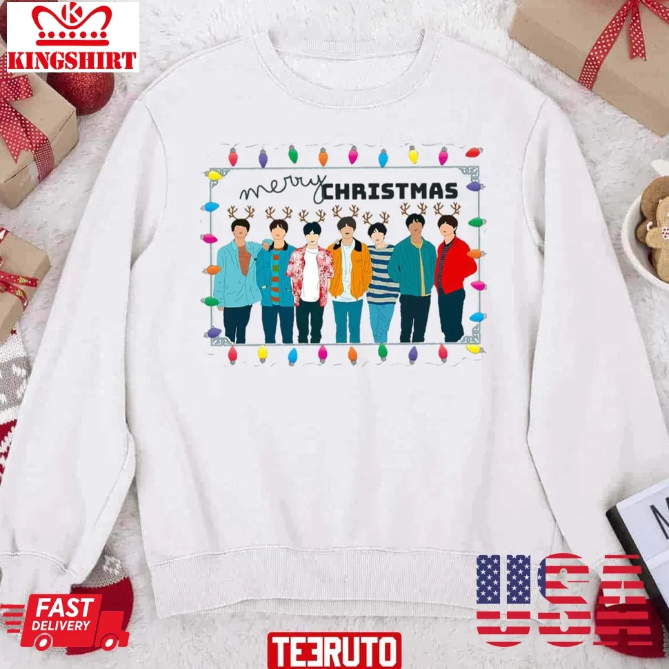 Kpop Christmas Boy Band Group Sweatshirt Plus Size