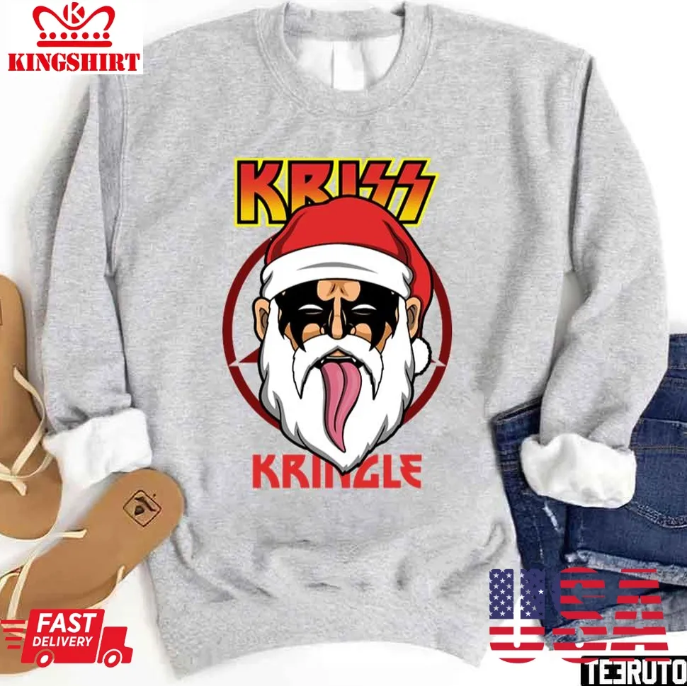 Kris Kringle Rock And Roll Santa Claus Christmas Band Unisex Sweatshirt Unisex Tshirt