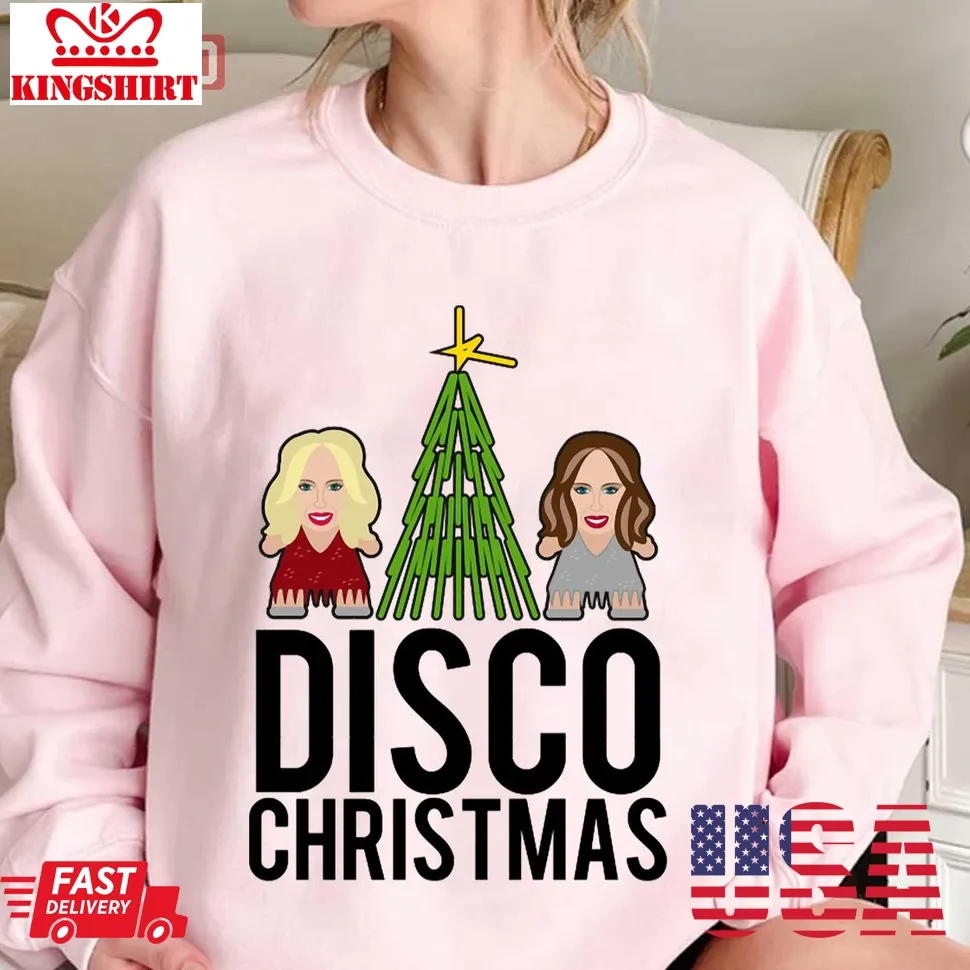 Kylie &038; Dannii Disco Christmas Unisex Sweatshirt Plus Size