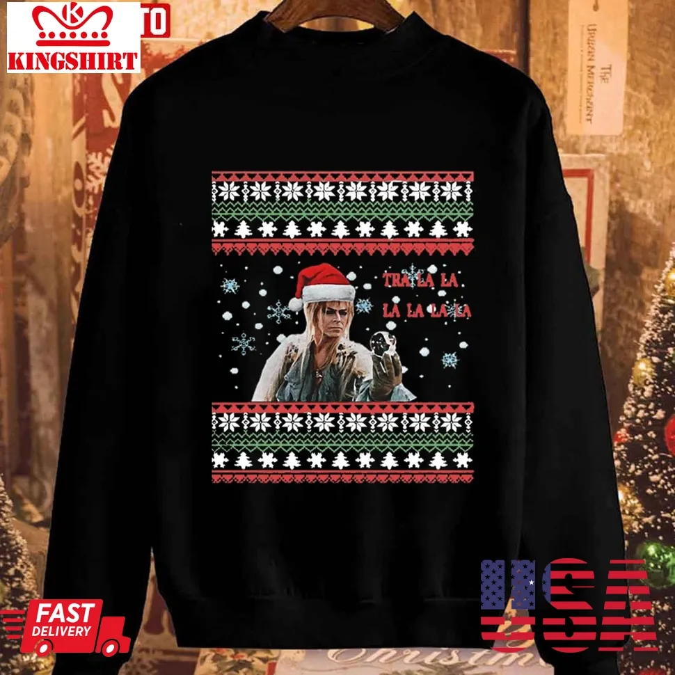 Labyrinth Rareth Tra La La Christmas Sweatshirt Size up S to 4XL