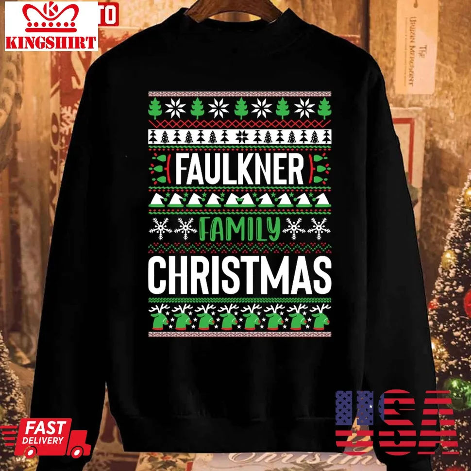 Legend Faulkner Family Christmas Unisex Sweatshirt Size up S to 4XL