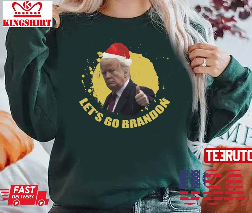 Lets Go Brandon Christmas Trump Unisex Sweatshirt Size up S to 4XL