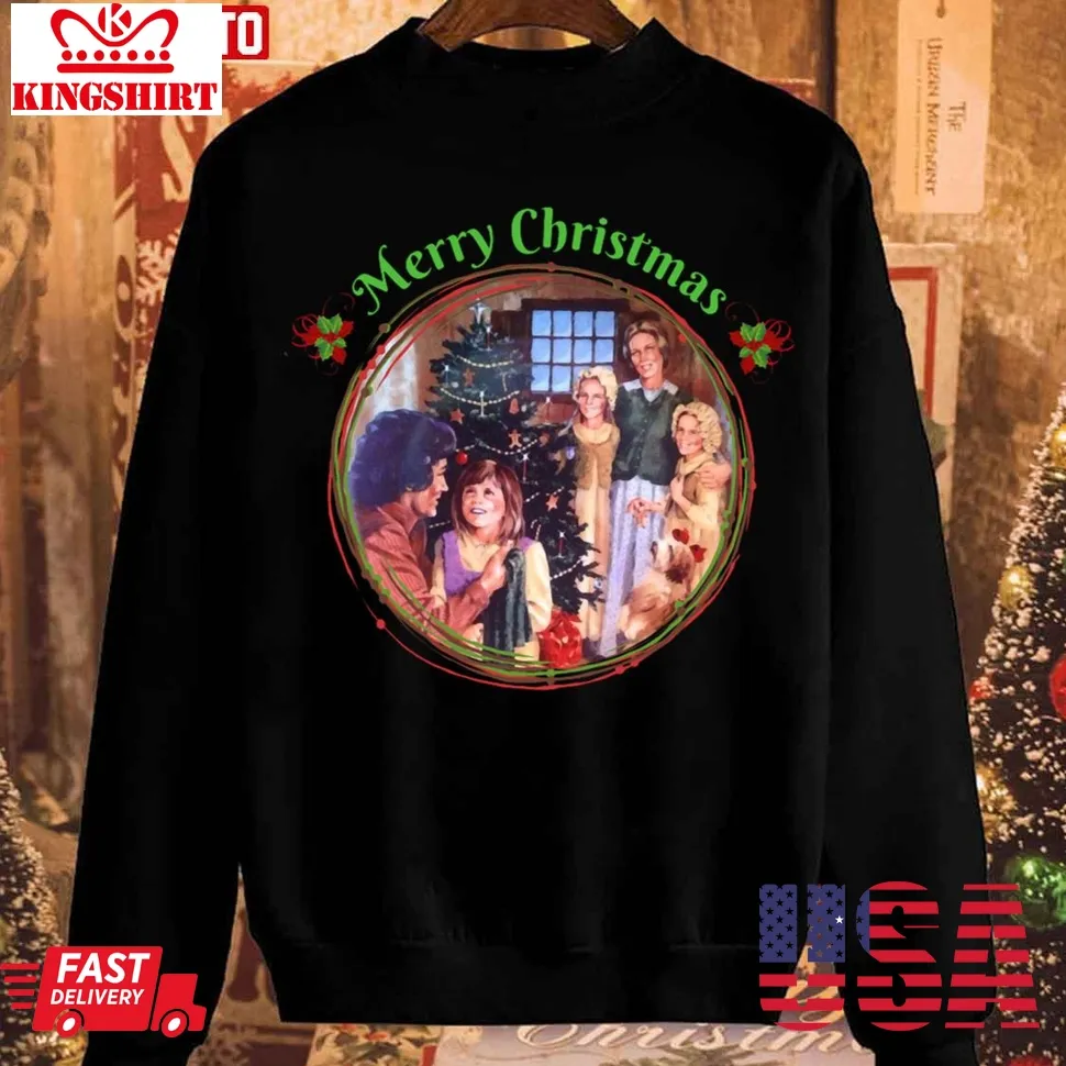 Little House On The Prairie Christmas Unisex Sweatshirt Size up S to 4XL