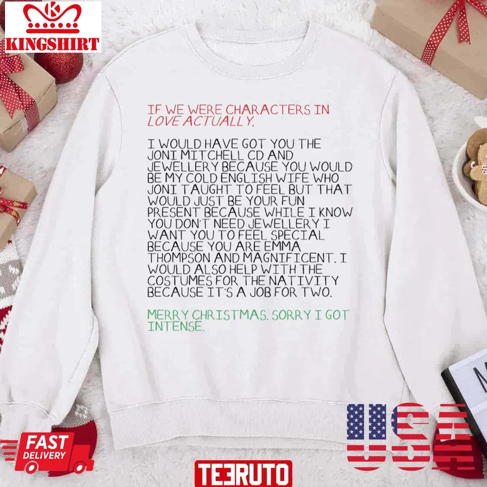 Love Actually Aggressive Love Of Emma Thompson Christmas Unisex Sweatshirt Plus Size