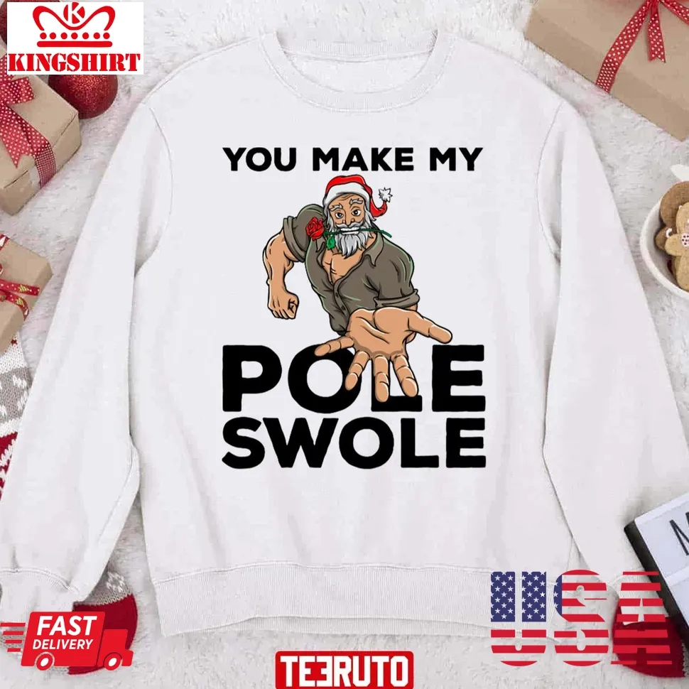Macho Santa Claus Christmas Vulgar Crude Pervert Dirty Unisex Sweatshirt Plus Size