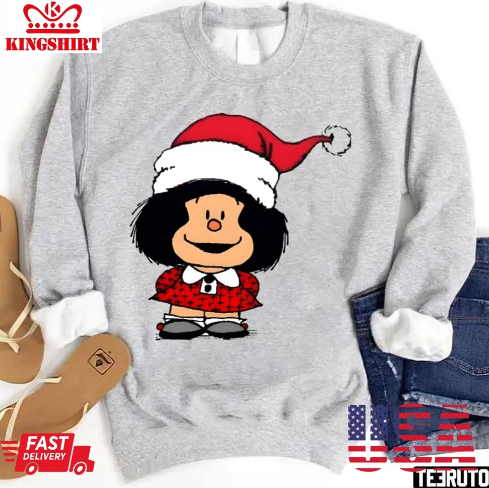 Mafalda Quino Noel 2023 Christmas Sweatshirt Plus Size