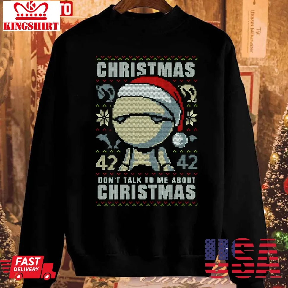 Marvin Paranoid Android Hitchhiker's Guide To The Galaxy Christmas Unisex Sweatshirt Size up S to 4XL