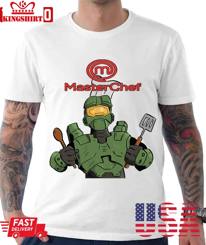 Master Chef Cartoon From Halo Unisex T Shirt Plus Size