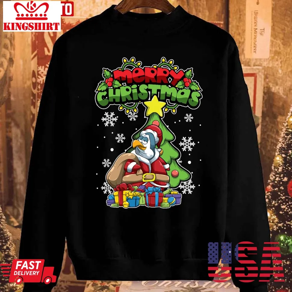 Merry Christmas Animals Xmas Penguin Unisex Sweatshirt Unisex Tshirt