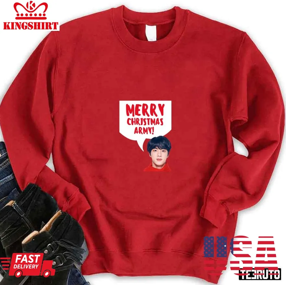 Merry Christmas Army Jin Edition Sweatshirt Plus Size