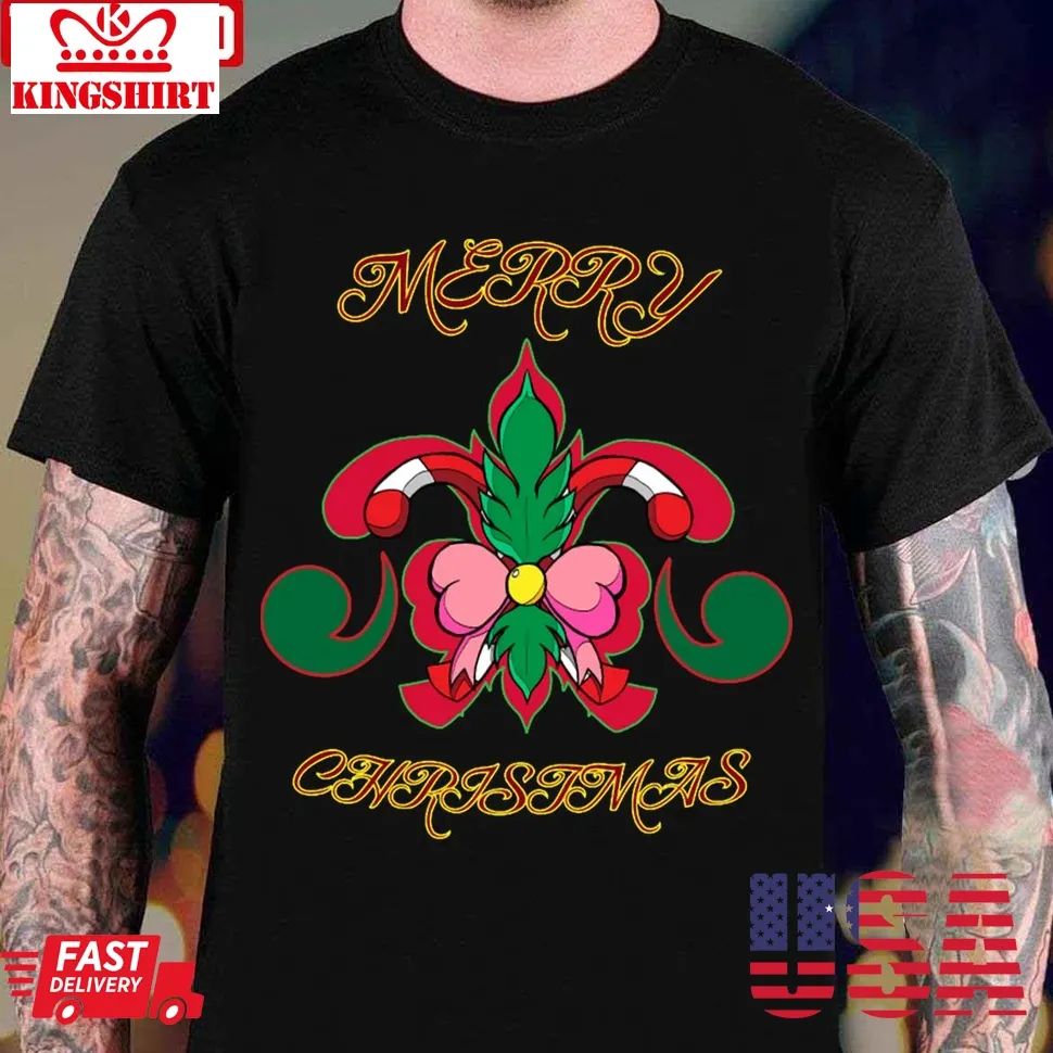 Merry Christmas Louisiana Fleur De Lis Unisex T Shirt Size up S to 4XL