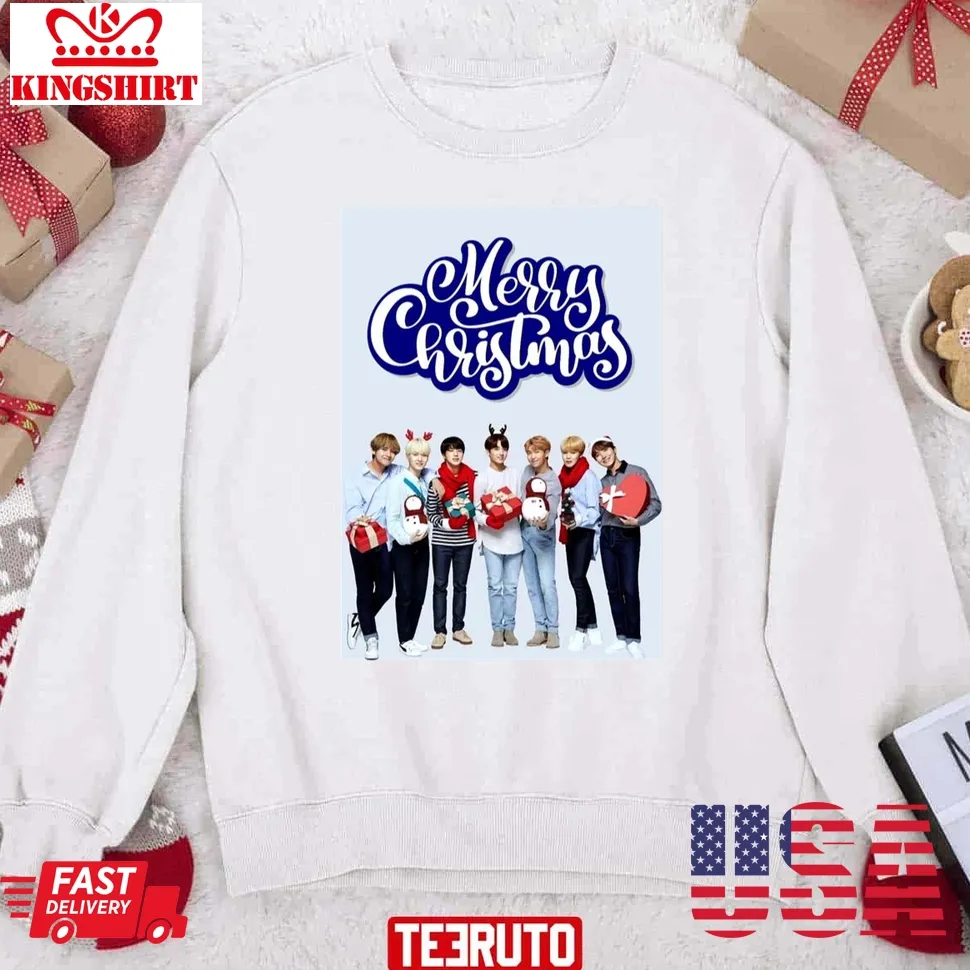 Merry Christmas With Bts 12 Sweatshirt Size up S to 4XL