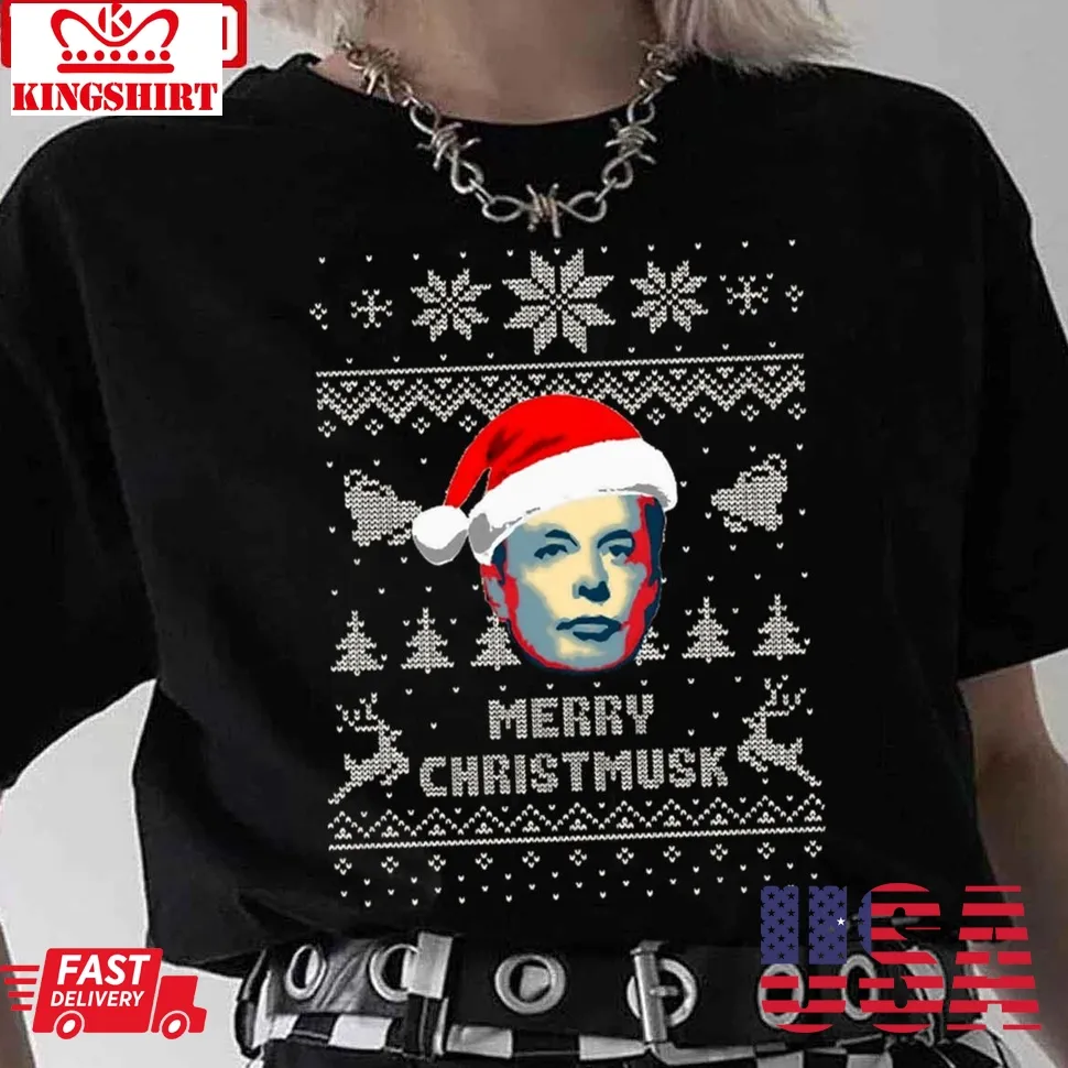 Merry Christmusk Christmas Parody Unisex T Shirt Plus Size