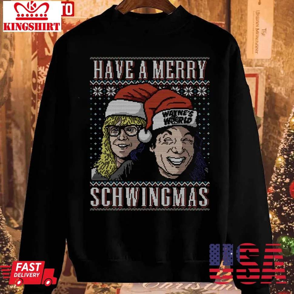 Merry Schwingmas Christmas Meme Unisex Sweatshirt Unisex Tshirt