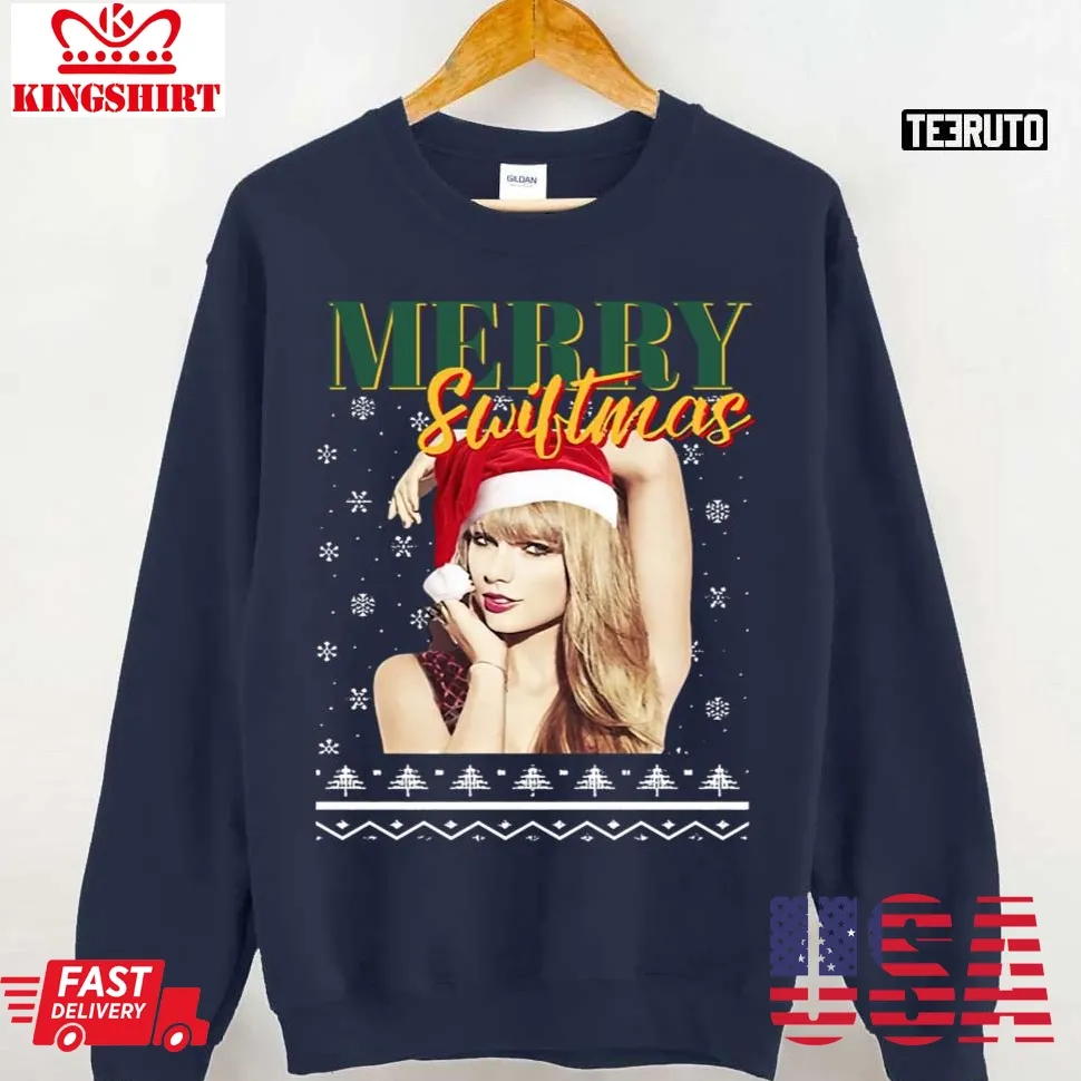 Merry Swiftmas Art Ugly Christmas Unisex Sweatshirt Unisex Tshirt