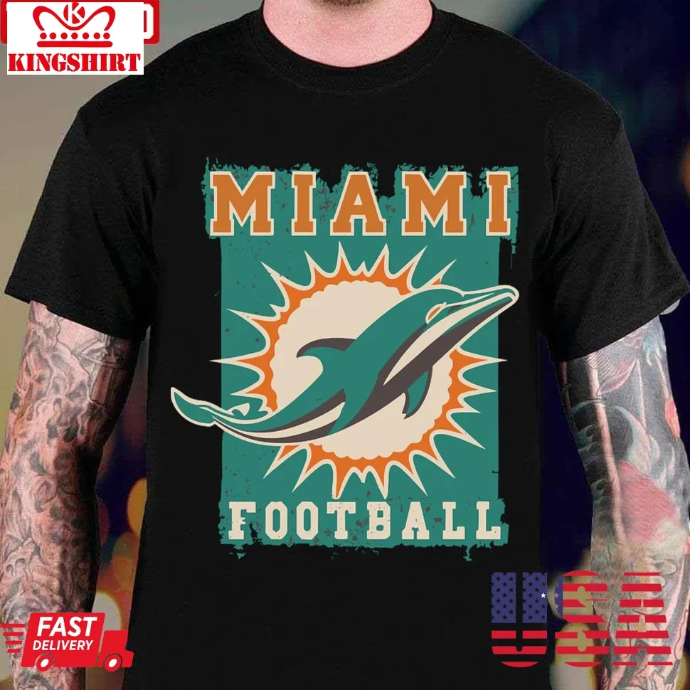 Miami Dolphins Football Retro Unisex T Shirt Unisex Tshirt