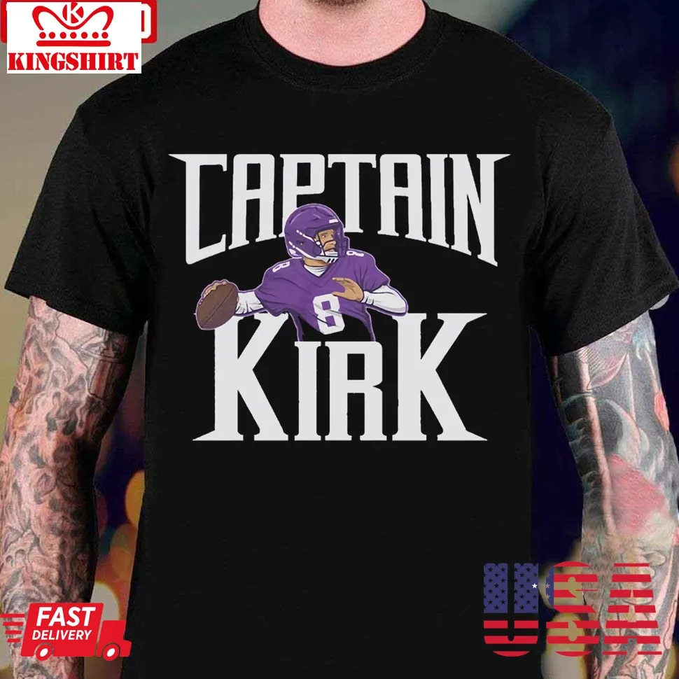Minnesota Captain Kirk Cousins Unisex T Shirt Size up S to 4XL