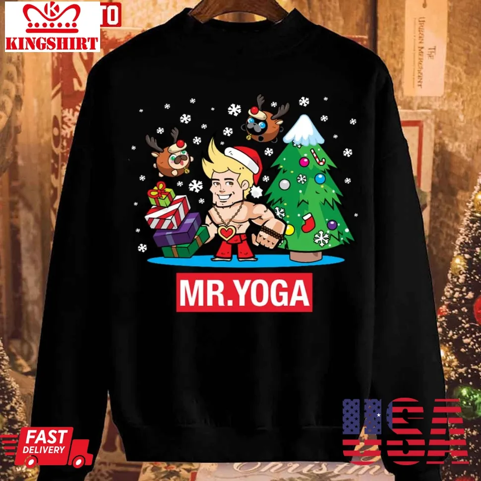Mr Yoga Christmas Unisex Sweatshirt Plus Size