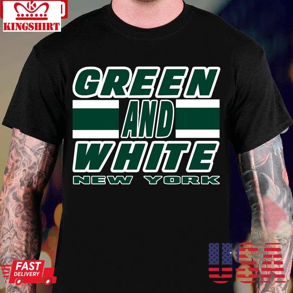 New York Lyfe Green And White Football Colors Unisex T Shirt Plus Size