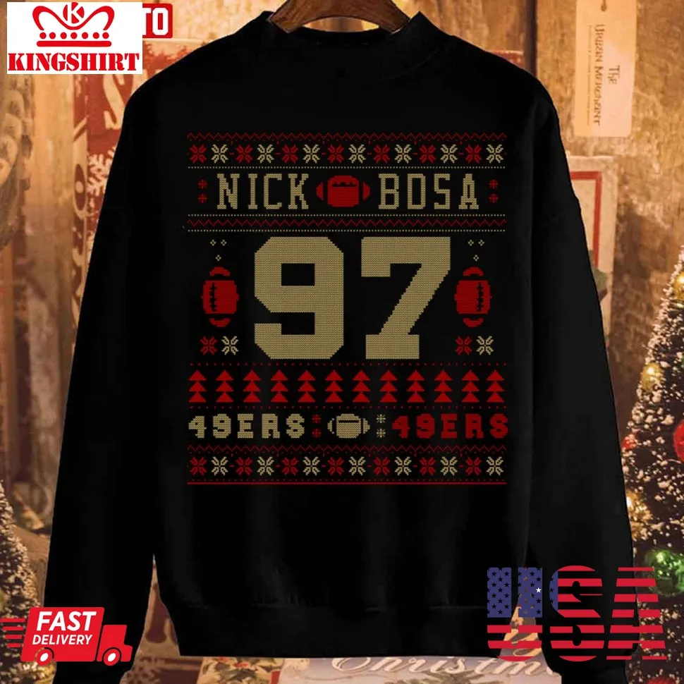 Nick Bosa Christmas Pattern Unisex Sweatshirt Plus Size