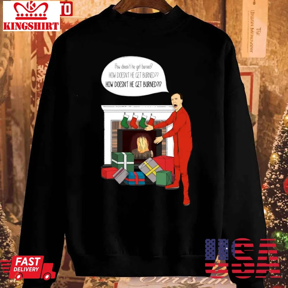 Nick Cage Christmas Freakout Unisex Sweatshirt Size up S to 4XL