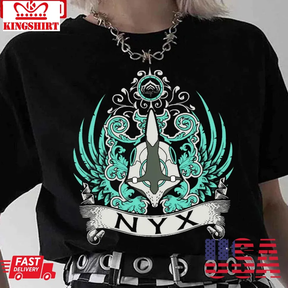 Nyx Circle Logo Warframe Unisex T Shirt Size up S to 4XL