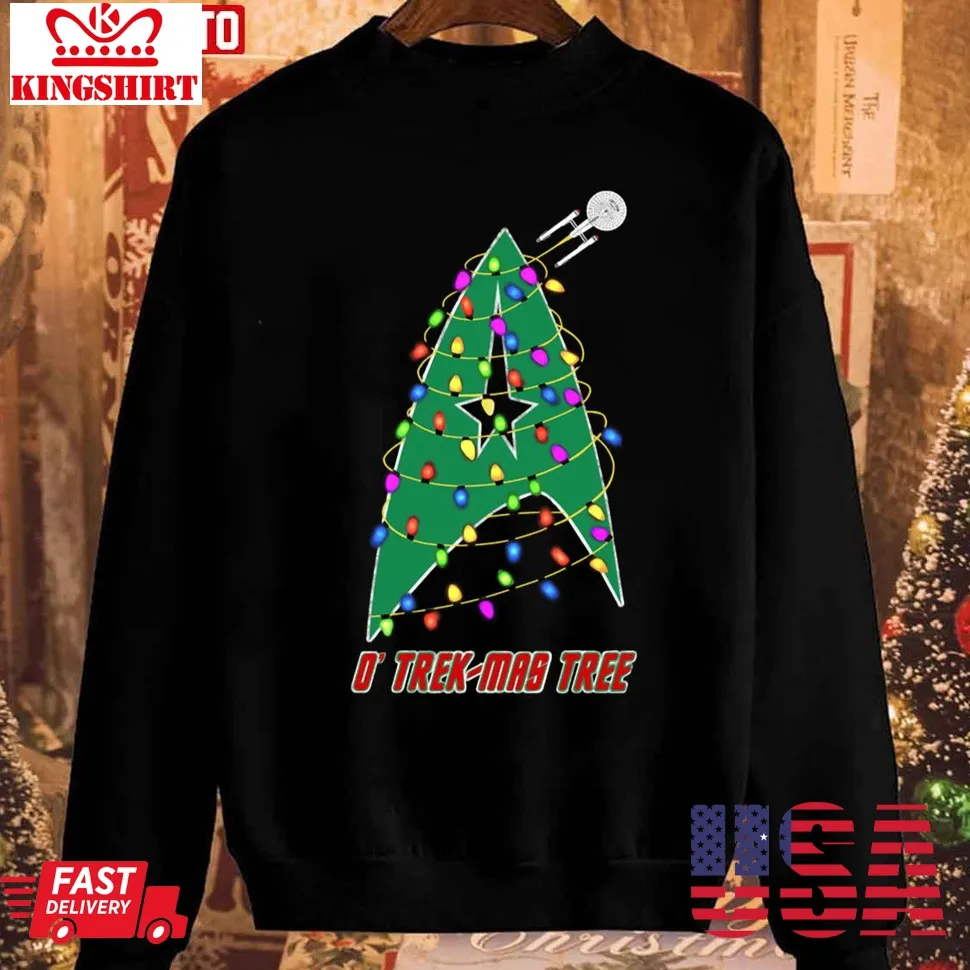 O' Trek Mas Tree Christmas Unisex Sweatshirt Size up S to 4XL