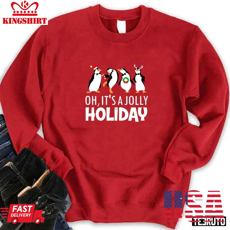 Oh It's A Jolly Holiday Sweatshirt Size up S to 4XL