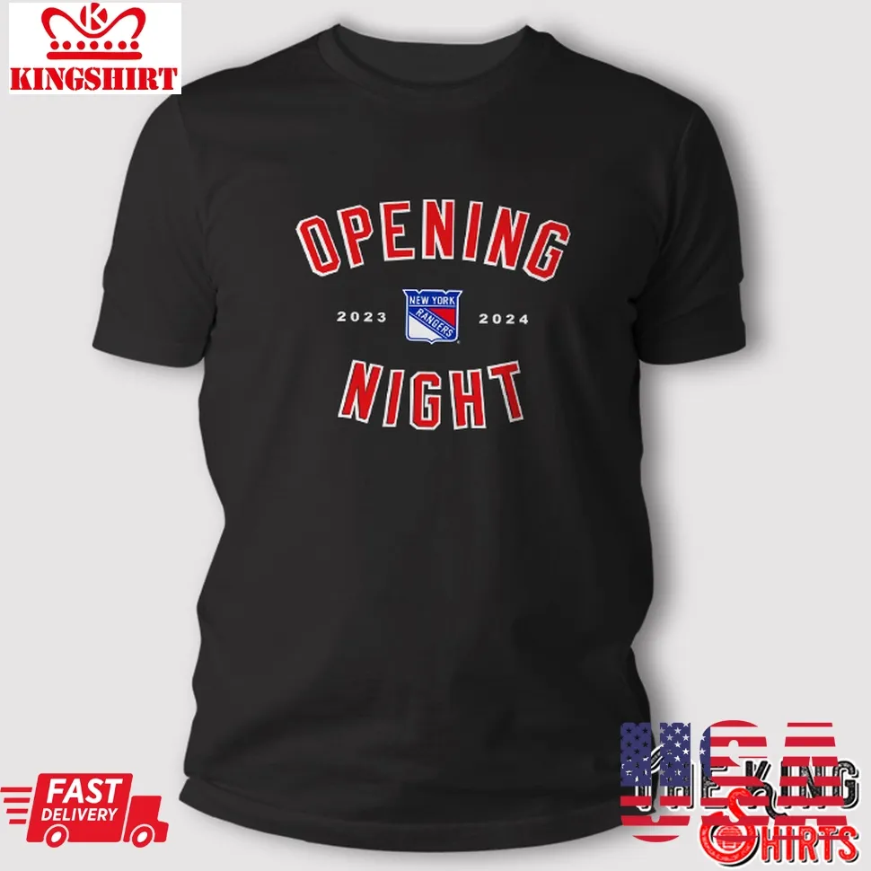 Opening Night New York Rangers 2023 2024 T Shirt Plus Size