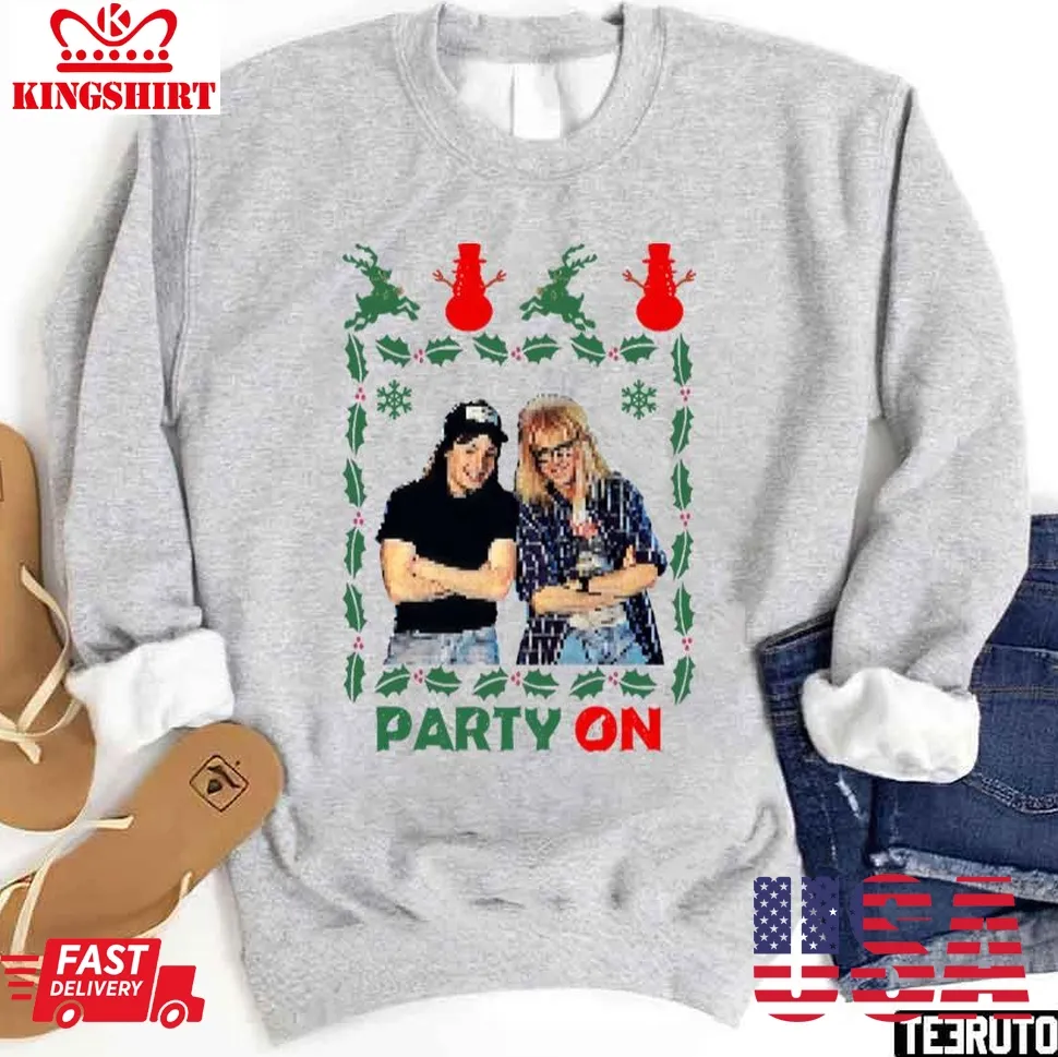 Party On Xmas Christmas Unisex Sweatshirt Size up S to 4XL