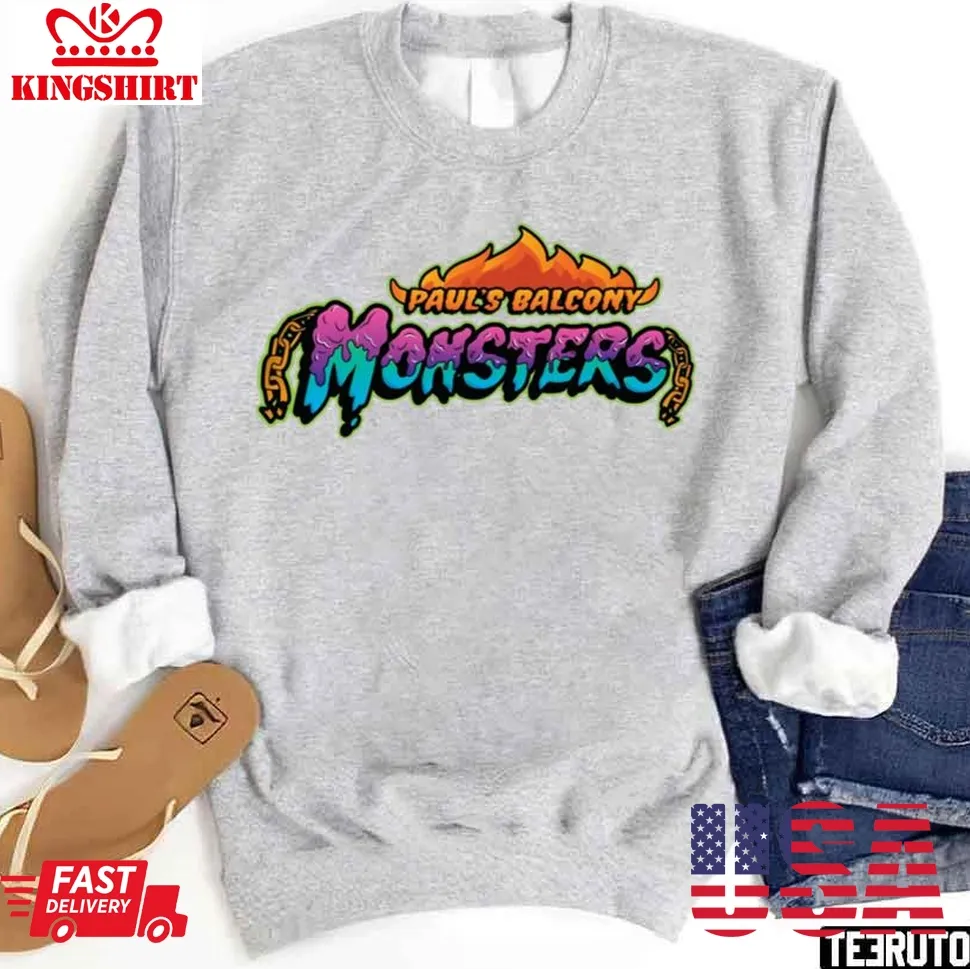 Paul's Balcony Monsters Unisex Sweatshirt Plus Size