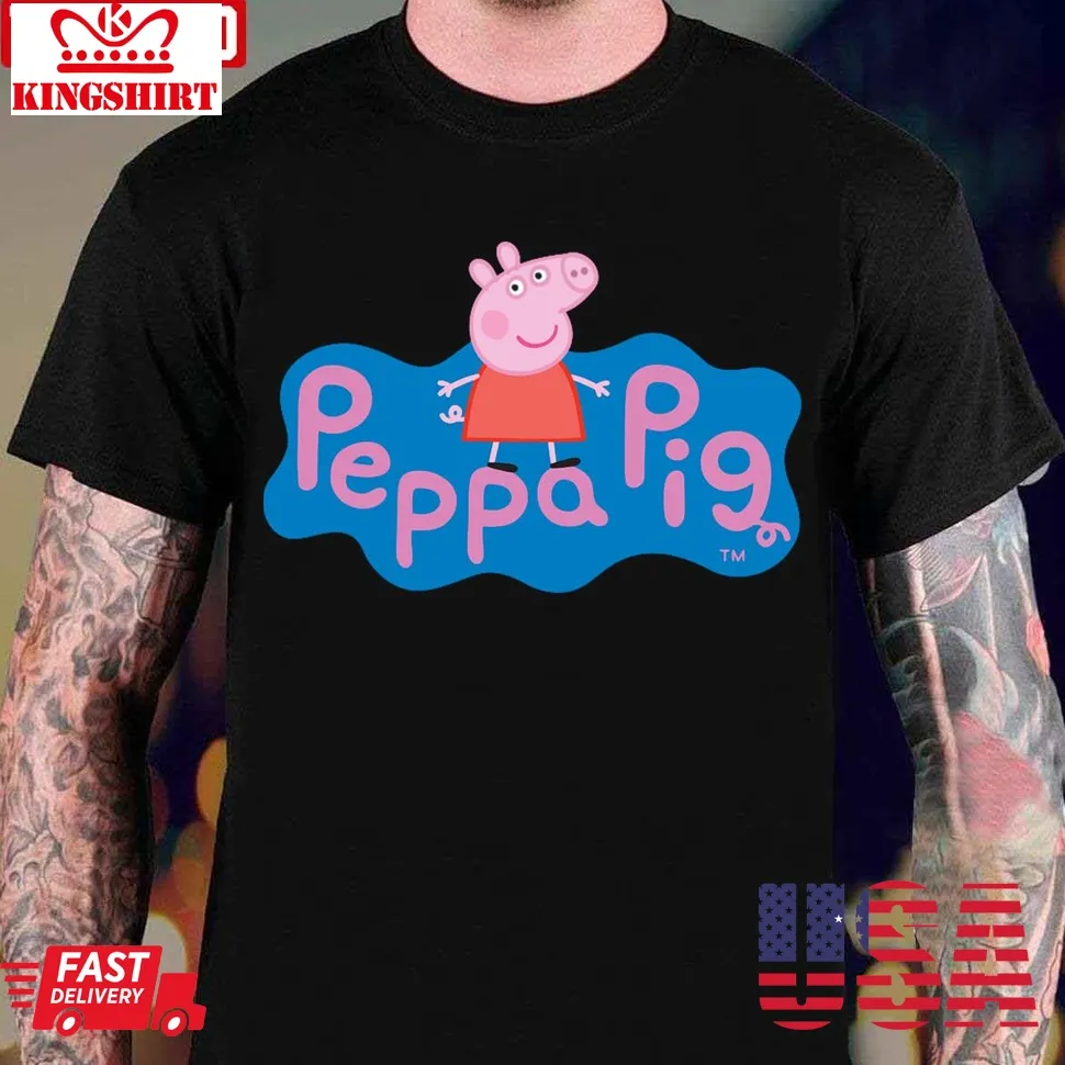 Peppa Pig Bang Logo Unisex T Shirt Size up S to 4XL
