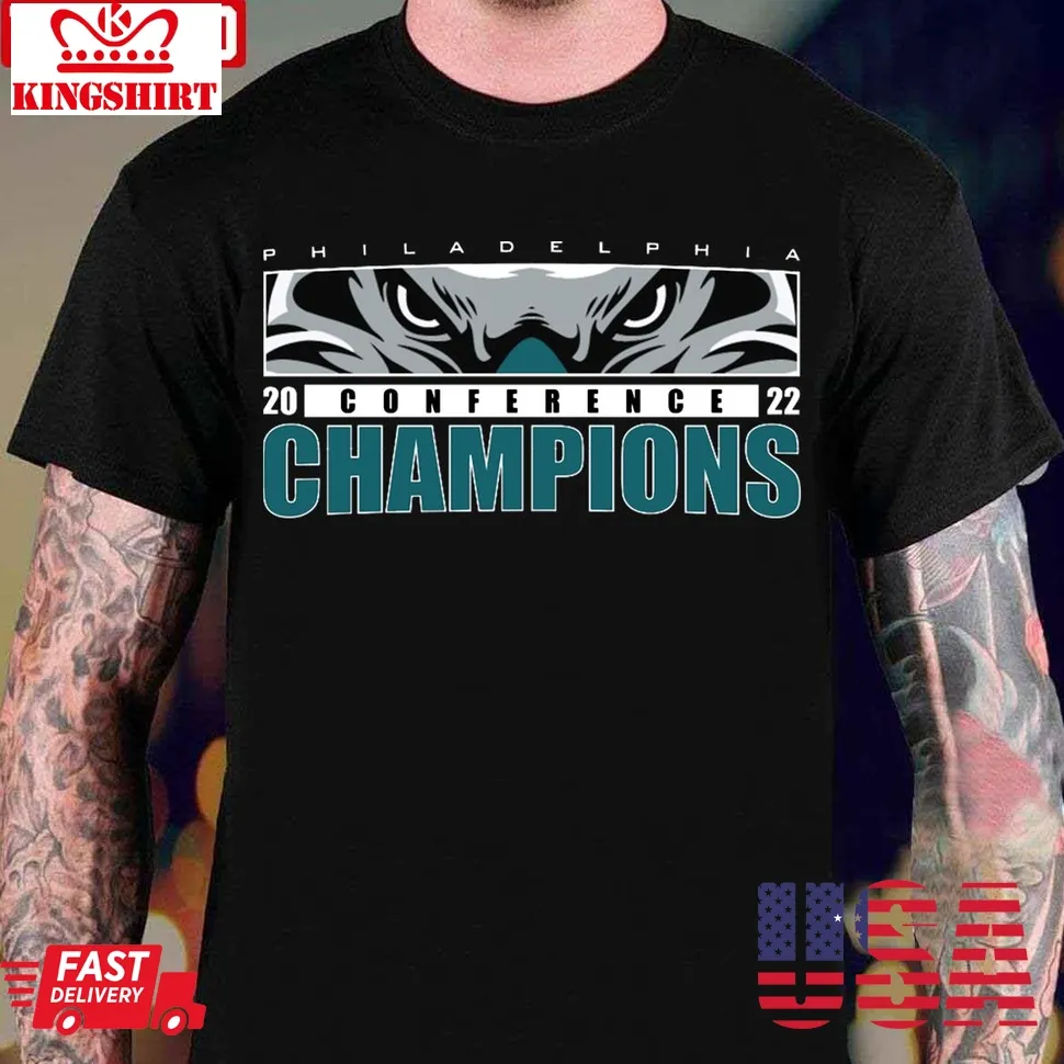 Philadelphia Eagles Nfc Champions 2022 Unisex T Shirt Size up S to 4XL