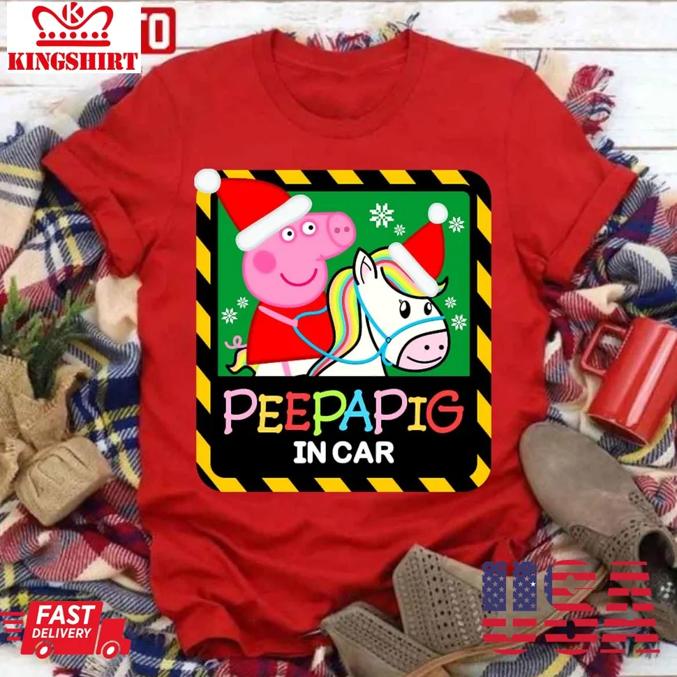 Pig In Car Peppa Pig Unisex T Shirt Unisex Tshirt