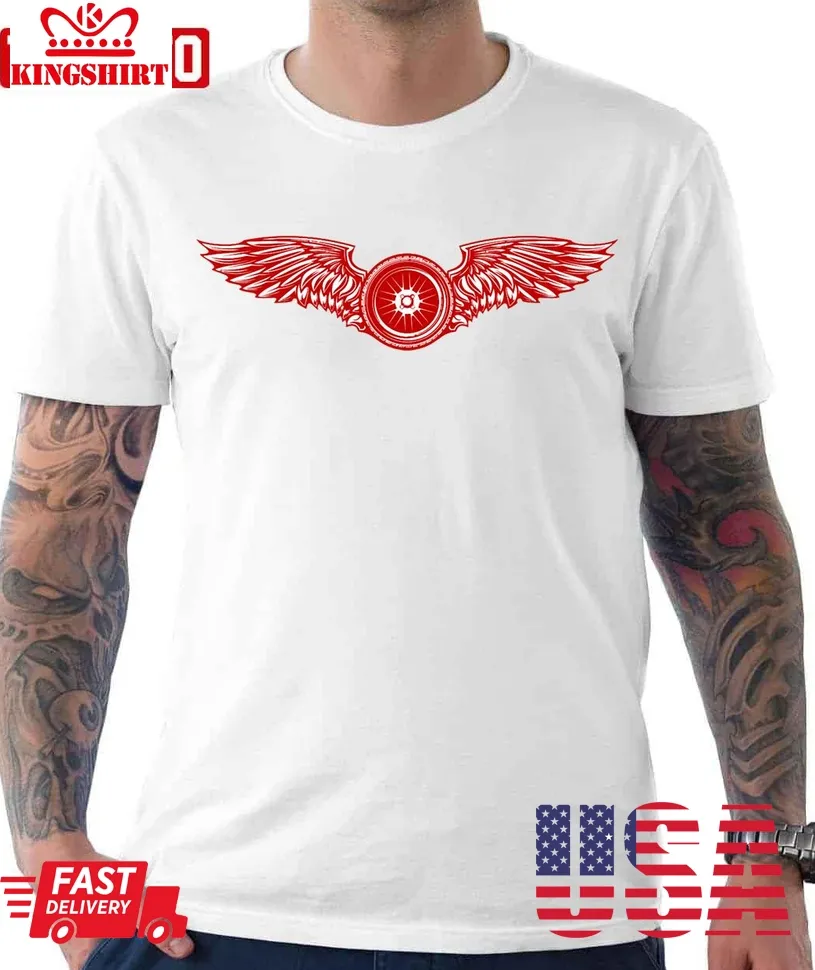 Red Wheel Wings Unisex T Shirt Plus Size