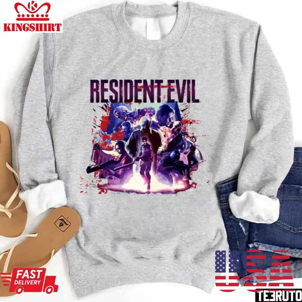 Resident Evil Mash Up Vintage Unisex Sweatshirt Unisex Tshirt