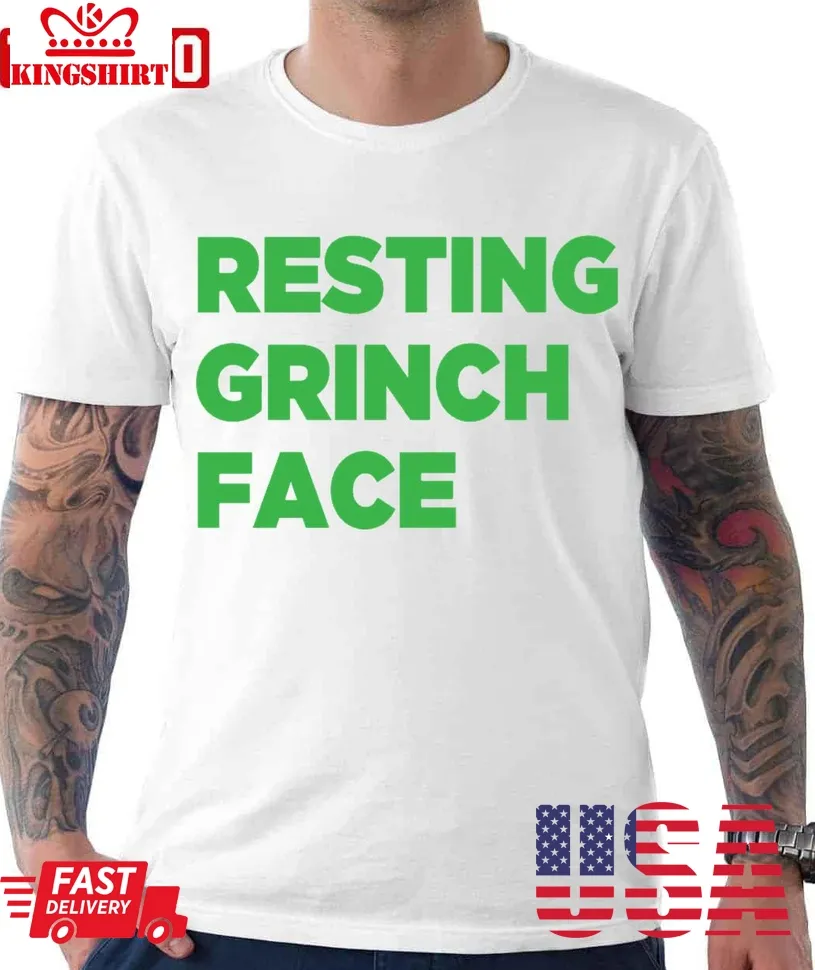 Resting Grinch Face Christmas Unisex T Shirt Size up S to 4XL