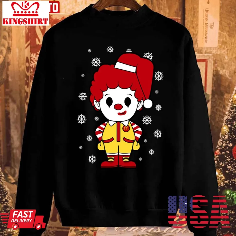 Ronald Mcdonald Christmas Unisex Sweatshirt Plus Size