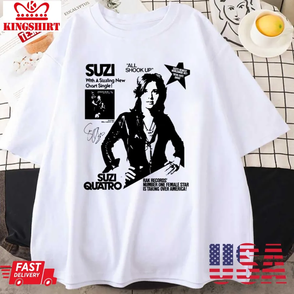 Roxy Roller Suzi Quatro Unisex T Shirt Size up S to 4XL