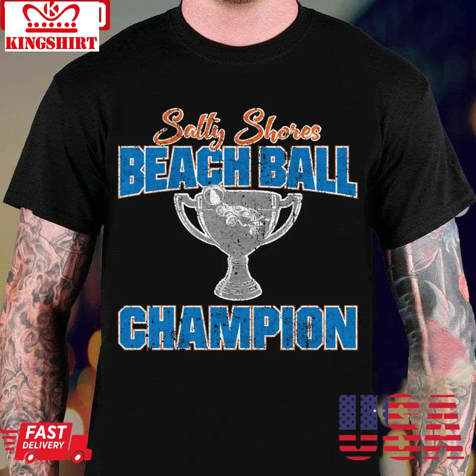 Salty Shores Beach Ball Champion Unisex T Shirt Unisex Tshirt