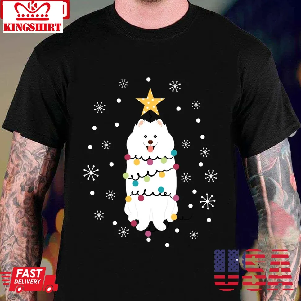 Samoyed Christmas Tree Unisex T Shirt Unisex Tshirt