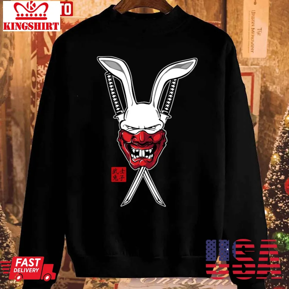 Samurai Bunny Year Of The Rabbit Unisex Sweatshirt Size up S to 4XL