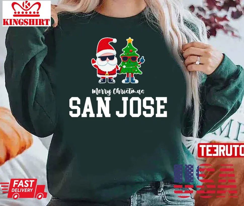 San Jose Xmas Christmas Unisex Sweatshirt Size up S to 4XL