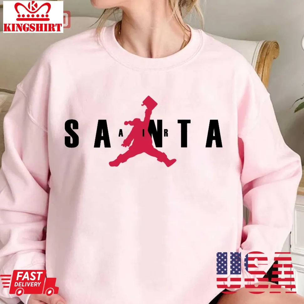 Santa Clause Jump Christmas Jordan Unisex Sweatshirt Plus Size