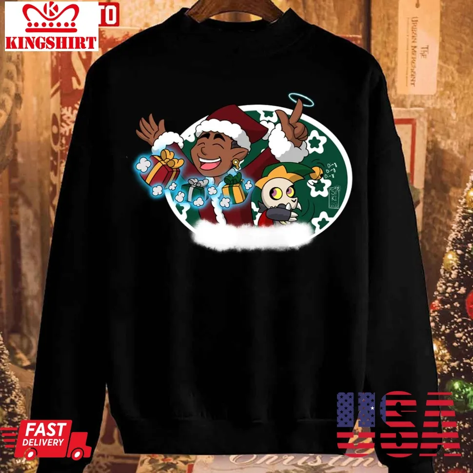 Santa Gus And Elf King Christmas Unisex Sweatshirt Unisex Tshirt