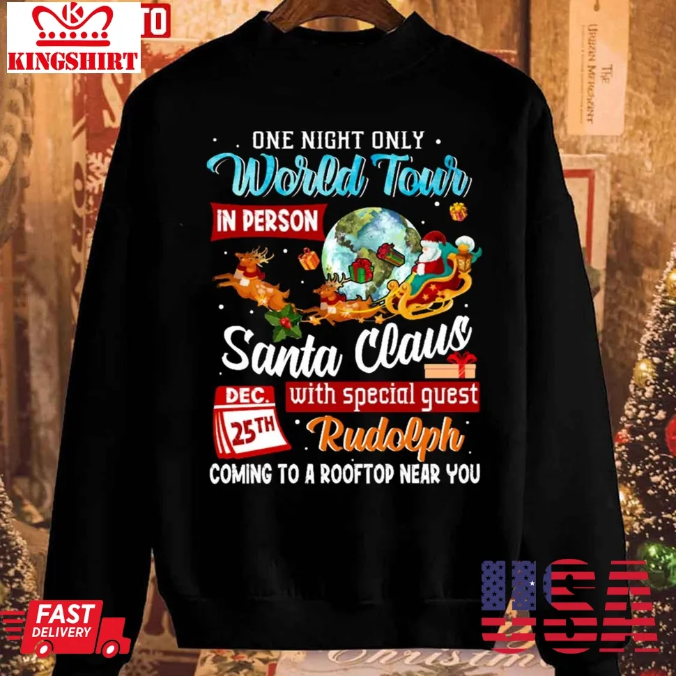 Santa World Tour On 25Th Dec Awesome Unisex Sweatshirt Plus Size