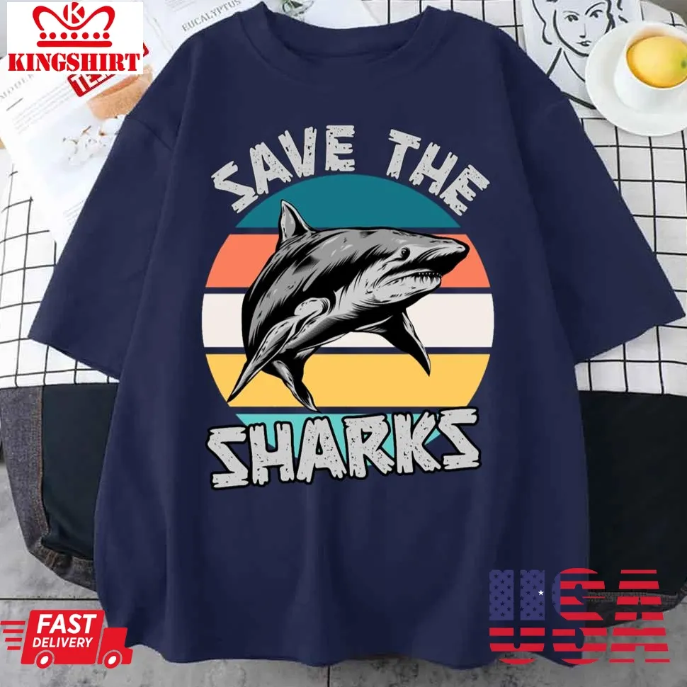 Save The Sharks Campaign Unisex T Shirt Size up S to 4XL