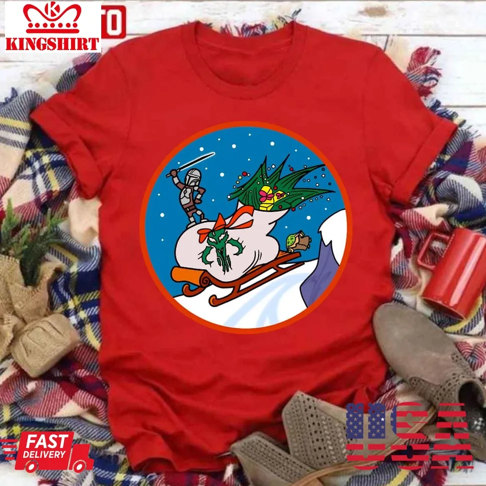 Saving Christmas Rounded Grinch Unisex T Shirt Size up S to 4XL