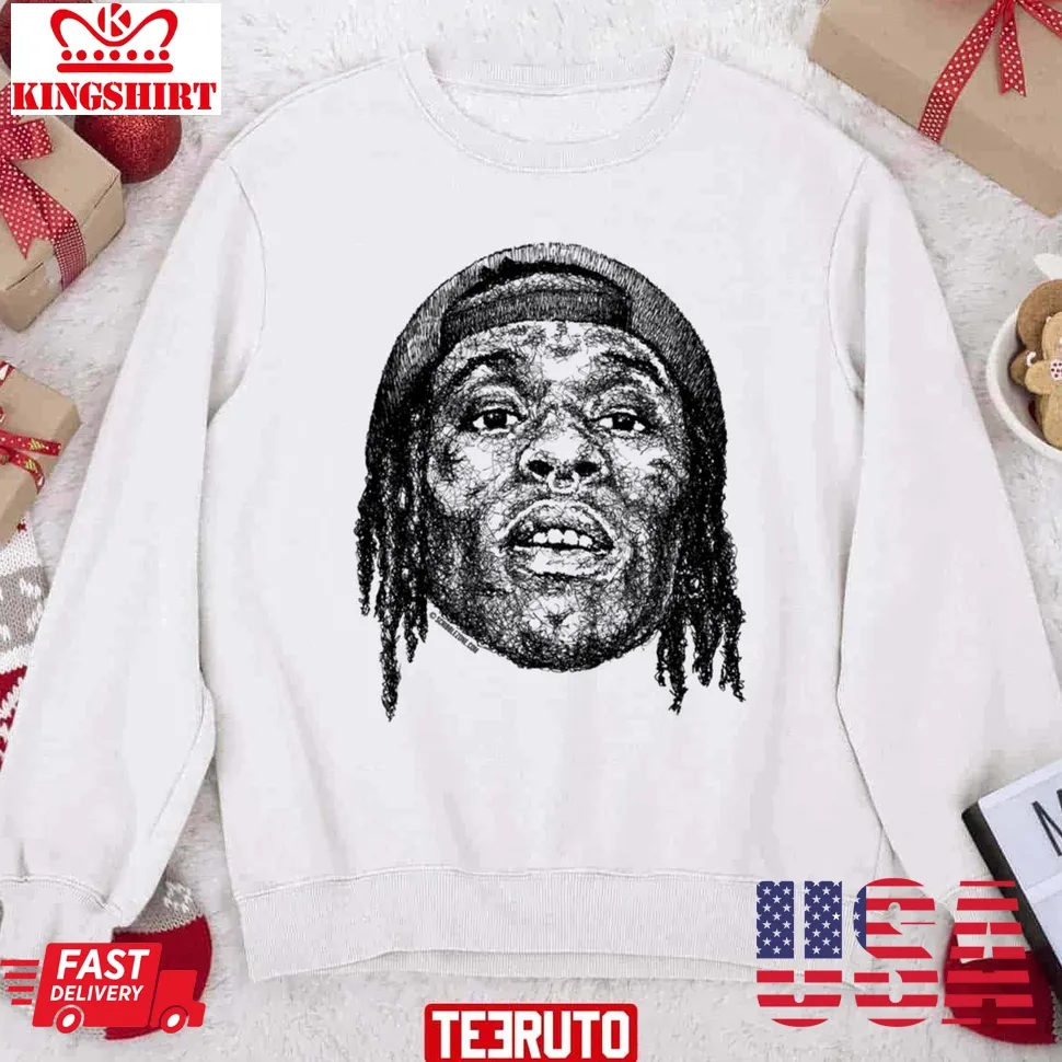 Scribbled Thugger Christmas Sweatshirt Plus Size